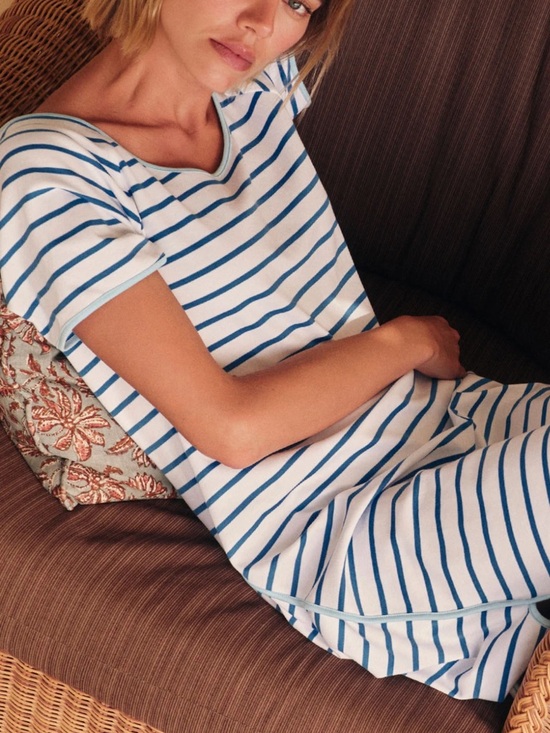 LAKE Other - LAKE Pajama *Pink & Green* Striped Night Dress